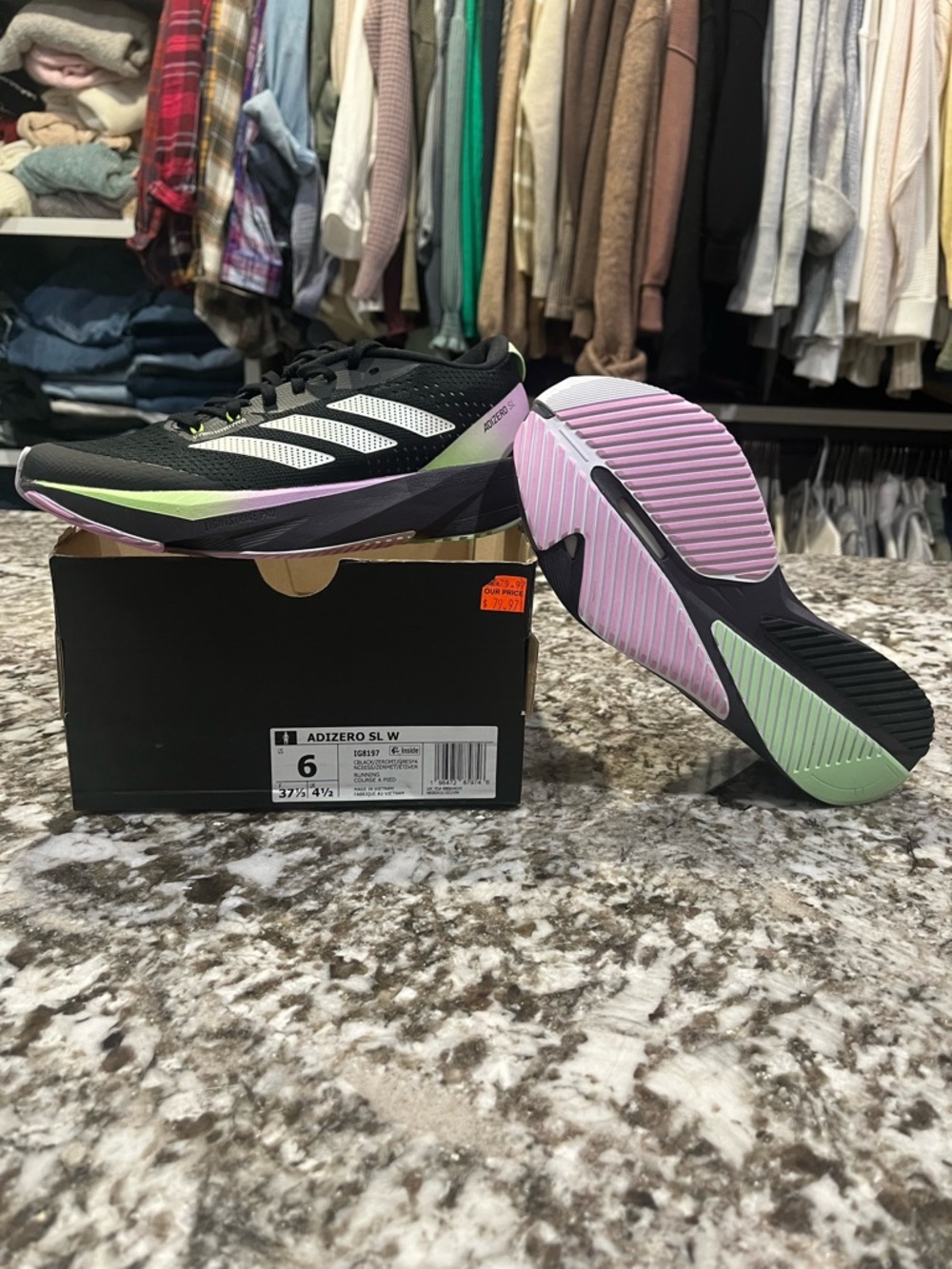 adidas Women's Adizero SL Running Shoes 5 Youth/ 6 Women’s    IG8197